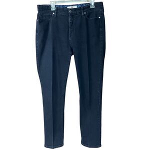 LEVIS 525 Perfect Waist Straight Jeans 16 S Mid Rise‎ Shaping Stretch Black